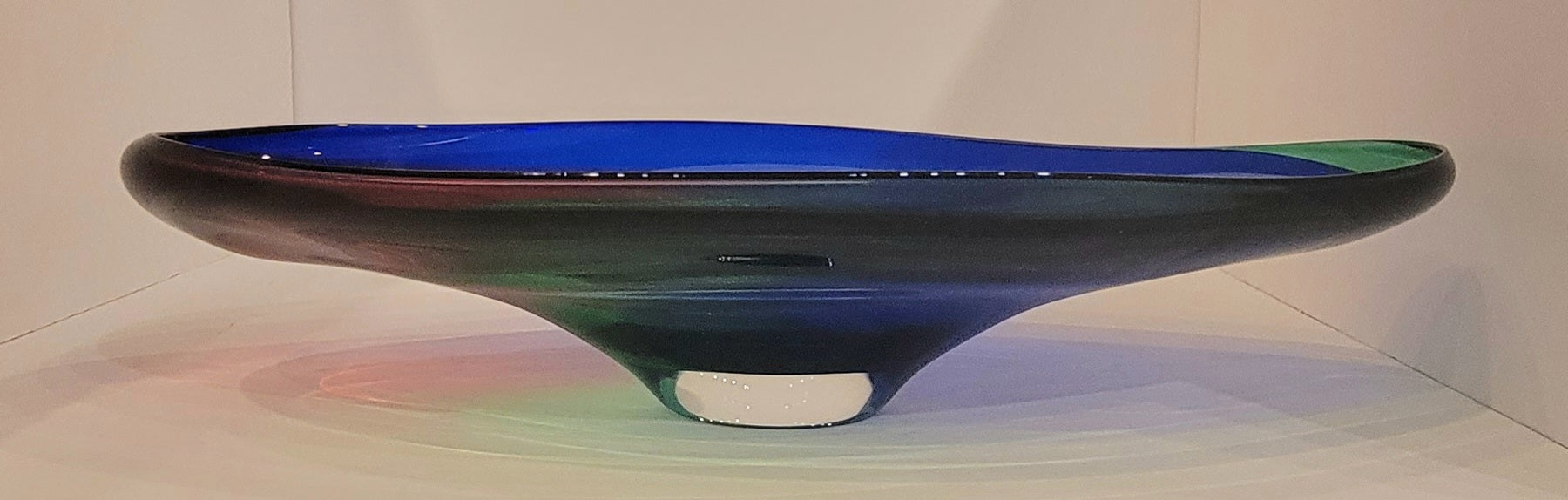 Jan Benda Art Glass Console Bowl