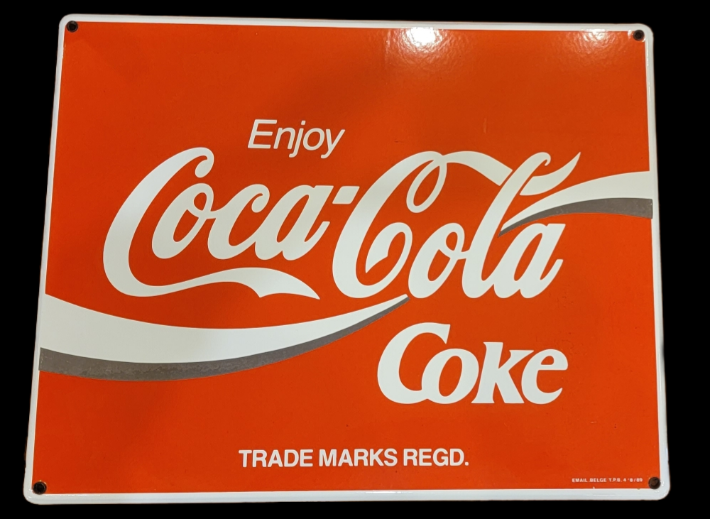 Rare Coca-Cola Coke Procelain Sign