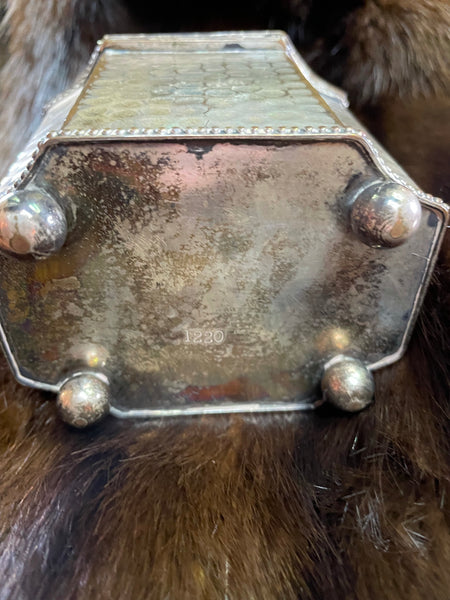 Hammered Silver-plated Tobacco Tin