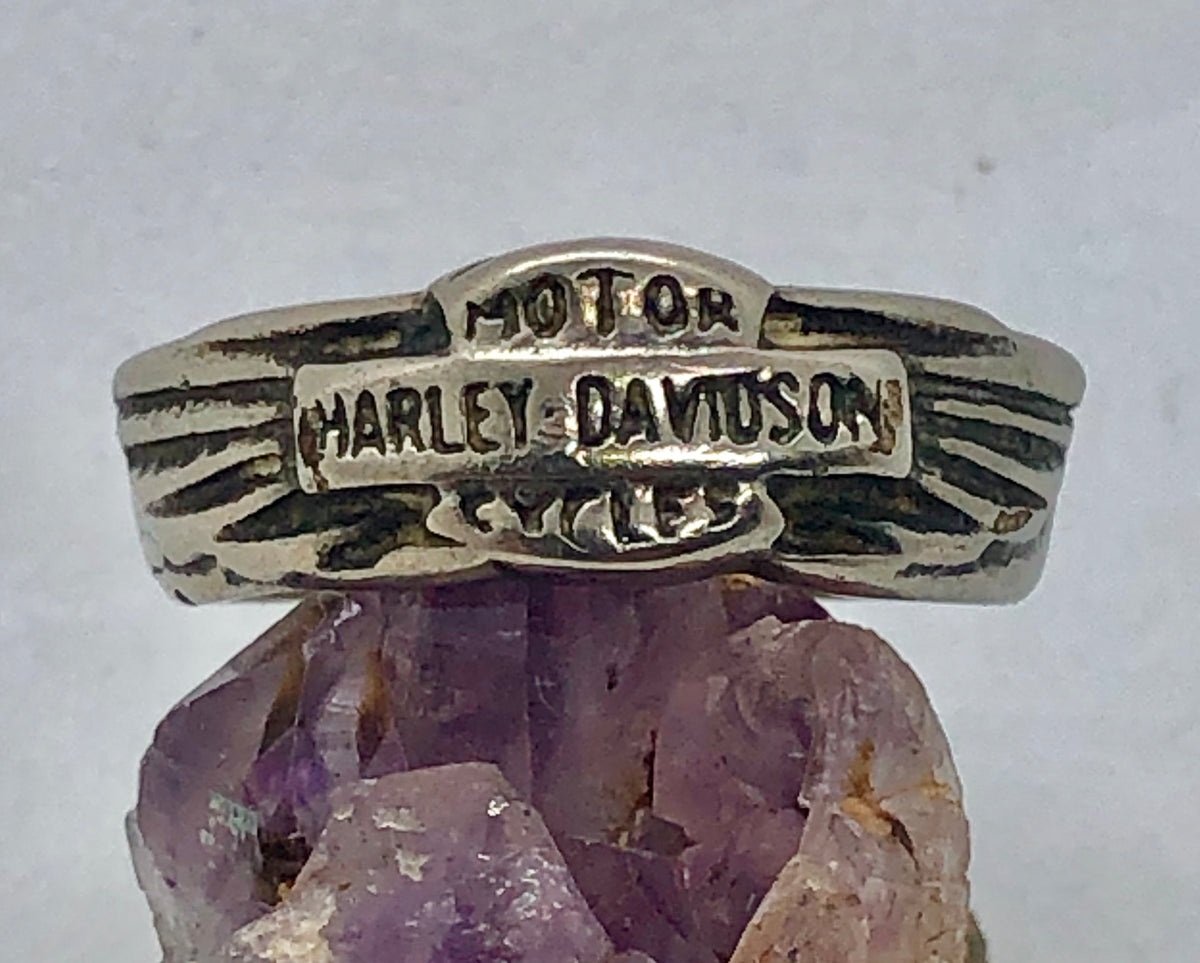What Nots Rings Vintage Sterling Silver Harley Davidson Motorcycle Wings Ring ...