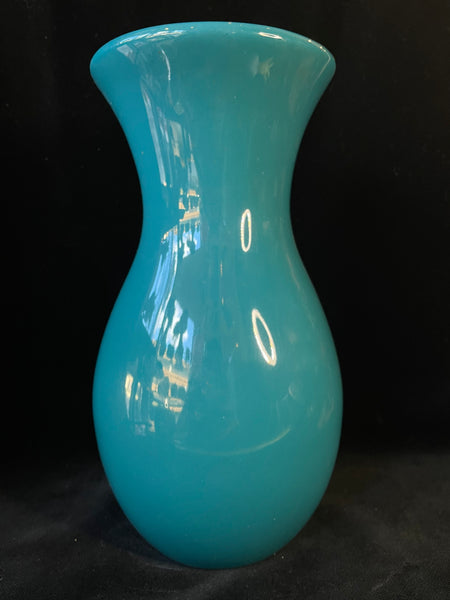 Vintage Haeger Turquoise Blue Pottery Vase