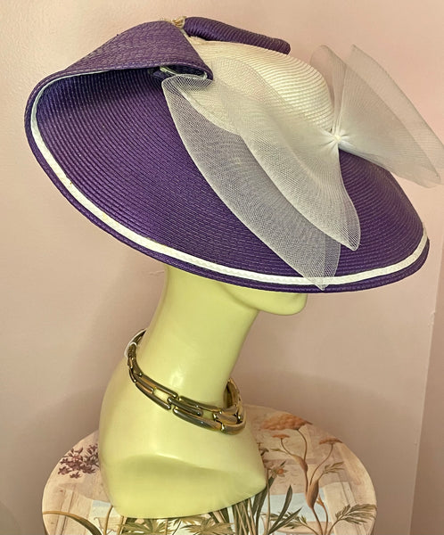 Vintage Lavender Straw Hat