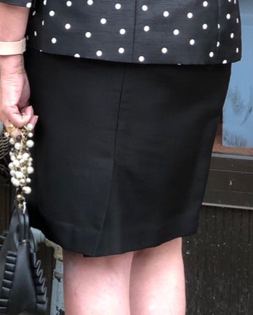 Vintage Kasper 100% Silk Black Skirt