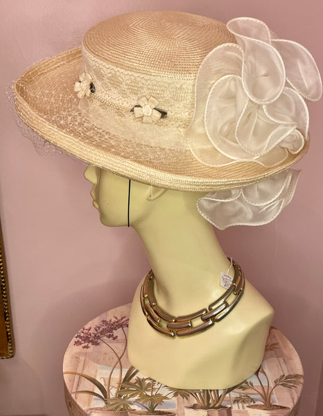 Vintage Sonni San Francisco White Straw Hat