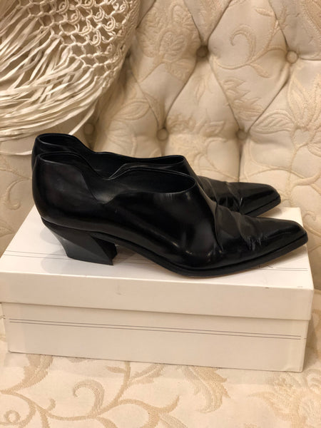 Vintage Via Spiga Italy Black Leather Shoes
