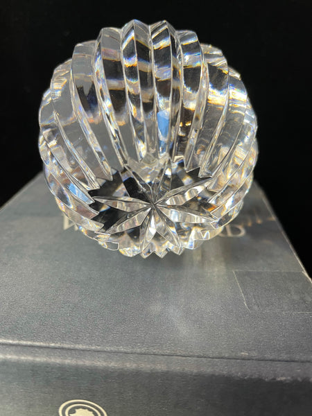 Waterford Crystal Apple Paperweight w/ Box & Papers