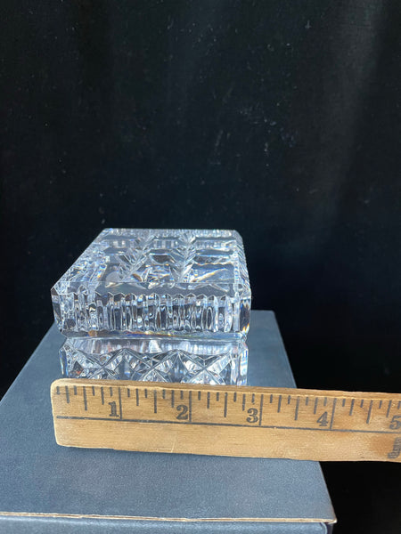 Waterford Crystal Cube Paperweight w/ Box & Papers