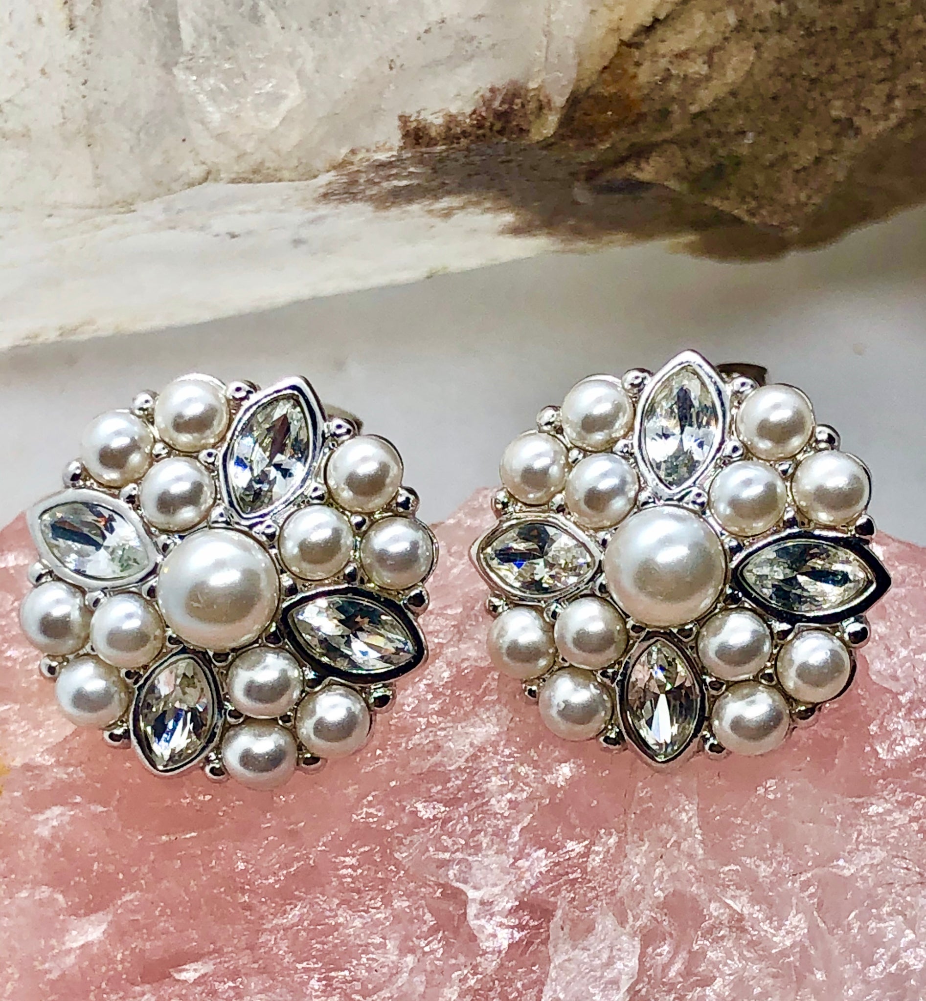 swarovski crystal clip earrings