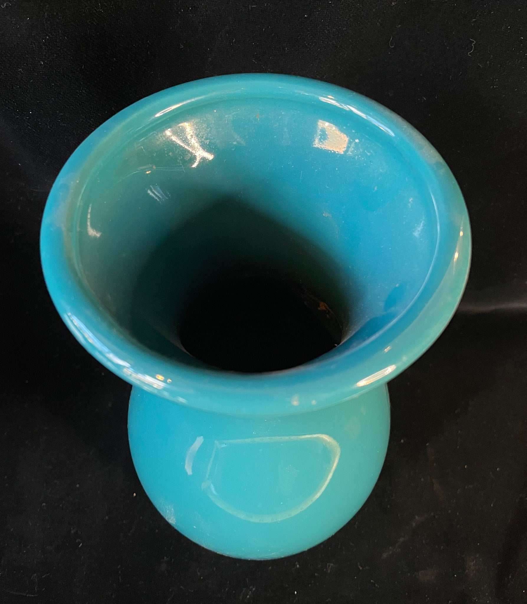 Vintage Haeger Turquoise Blue Pottery Vase