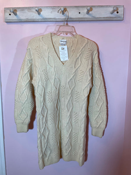 Vintage Neiman Marcus Cable Knit Sweater Dress