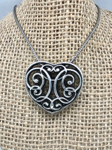 Brighton Silver Tone Heart Necklace