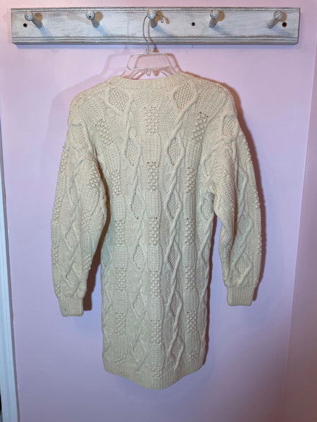Vintage Neiman Marcus Cable Knit Sweater Dress