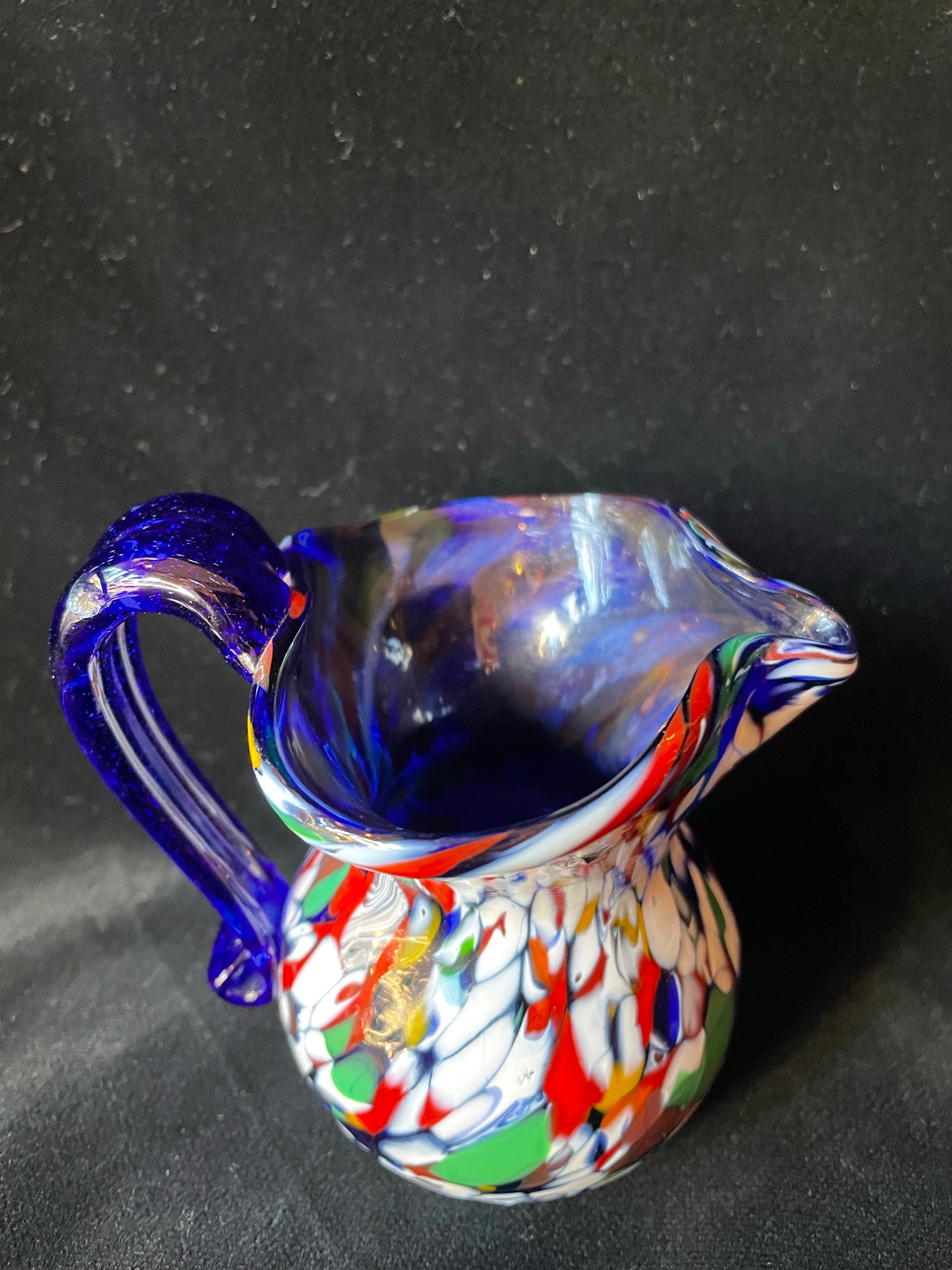 Vintage Murano purchases Glass Millefiori pitcher